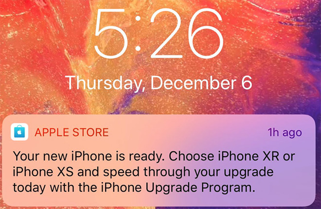 Apple push notification example